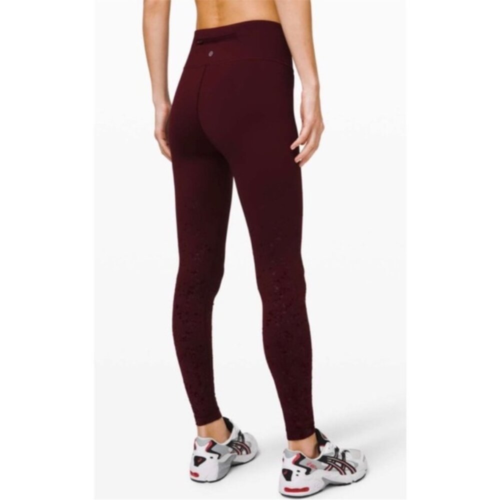 Lululemon Women's Speckle Shine Speed Wunder Mid-Rise Tight 28 Size 6